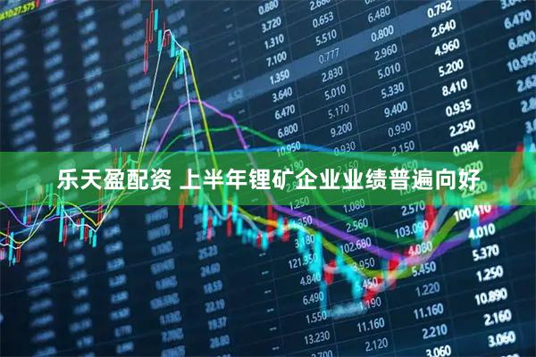 乐天盈配资 上半年锂矿企业业绩普遍向好